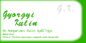 gyorgyi kulin business card